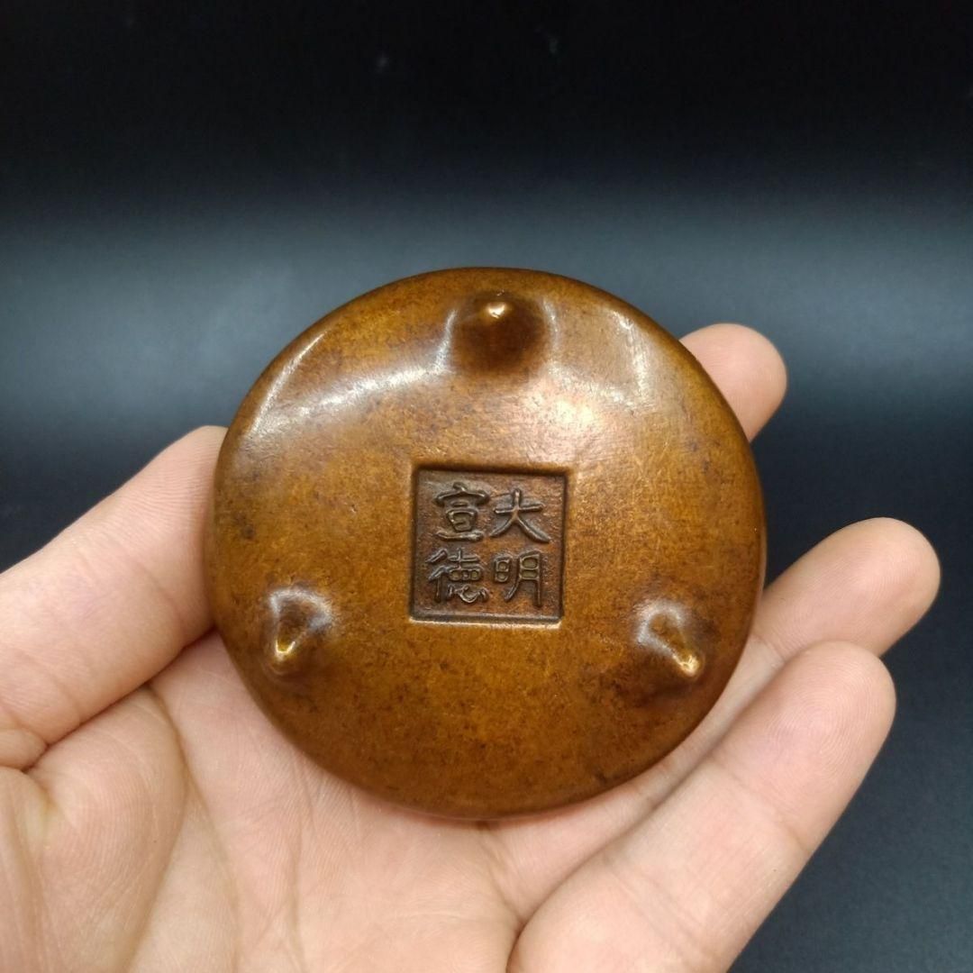 銅器 香炉 蓮華香炉 禅意薫香炉 茶道沈香炉 香道具 装飾品 工芸
