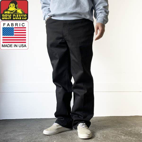 美品 US企画 BEN DAVIS ベンデイビス ワークパンツ 黒 34 フリスコ