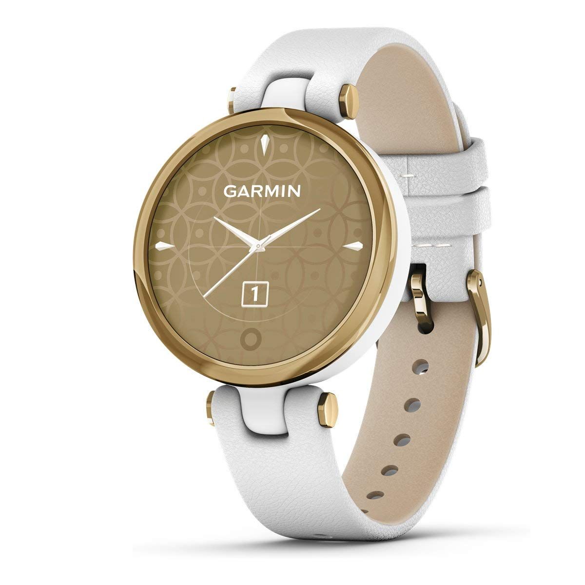 ガーミン Lily Classic White Leather/Light Gold 小 [White Leather / Light Gold] [Classic レザーバンド]