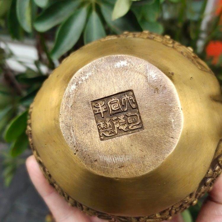 銅細工 百子桃 茶寵 装飾品 工芸品 美術品 置物 銅細工 百子桃 茶寵 装飾品 工芸品 美術品 置物