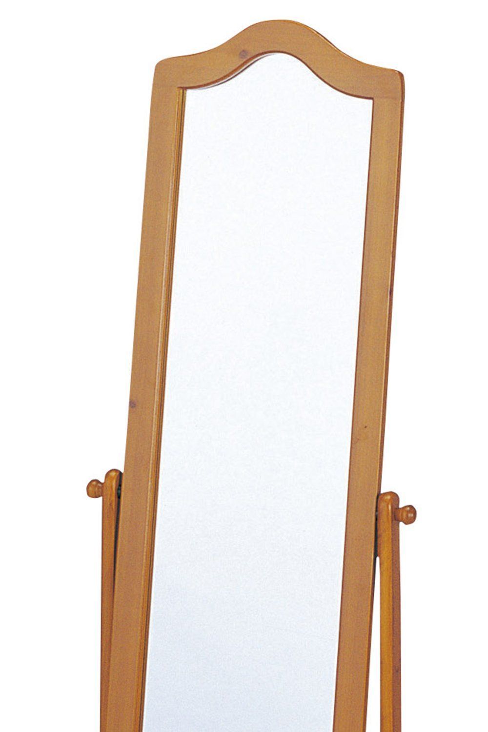 ブラウン 木製スタンドミラー