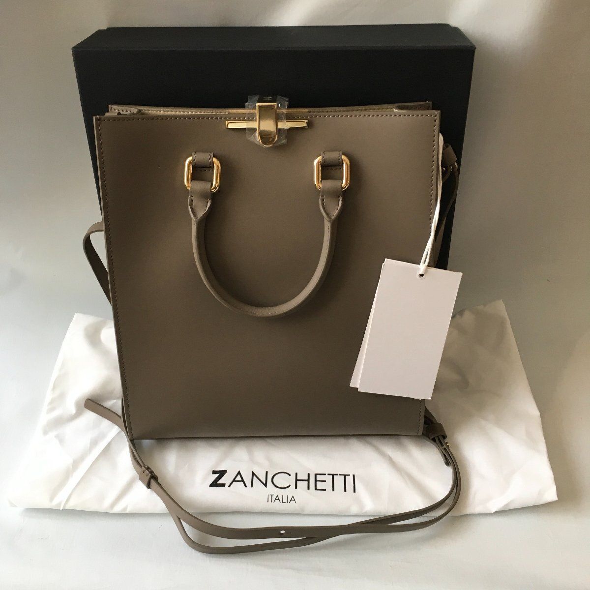 新品 ZANCHETTI ザンケッティ ゼータ クロスボディ ハンドル ラージ 2WAY トートバッグ ショルダーバッグ ハンドバッグ ZETA CROSSBODY