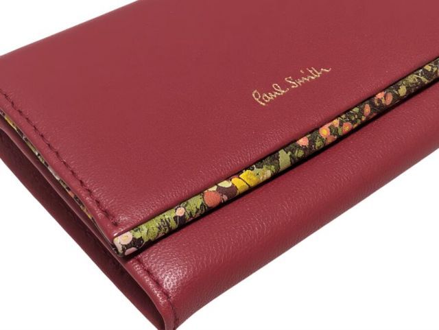 未使用 ポールスミス カードケース 名刺入れ ローズ レッド 赤 BPW101  