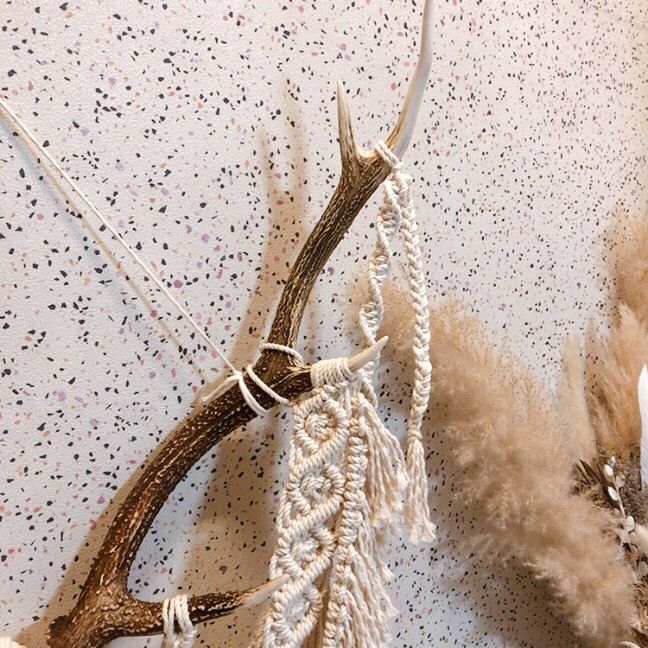 両方のツノ！ビックマクラメタペストリー 両方のツノ！ビックマクラメタペストリー