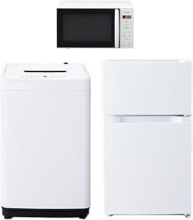 アイリスオーヤマ 新生活セット 家電セット 3点セット 洗濯機5kg 白 冷蔵庫87L 白 レンジ17L 白