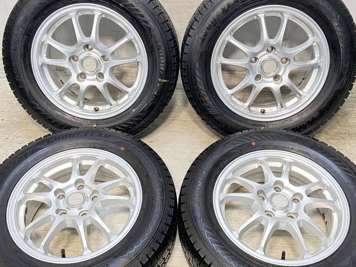 195/65R15  nグッドイヤー アイスナビ 8 n　 ECOFORME n15x6.0 53 114.3-5穴 n中古タイヤ スタッドレスタイヤ ホイールセット 4本セットn w15250117061