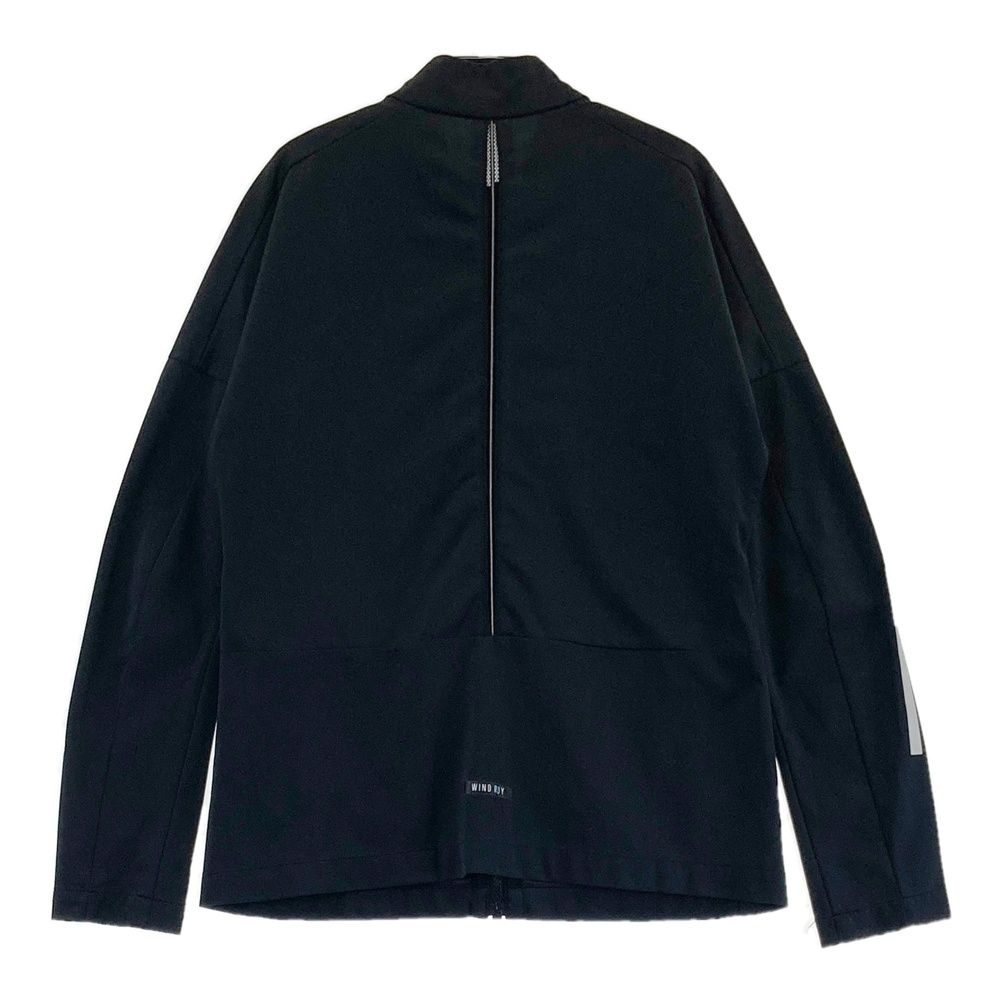 【お洒落さん向け】adidas ブラック ジップアップジャケット L ゴルフ セール】クルーネック 防風 長袖フルジップジャケット【adidas
