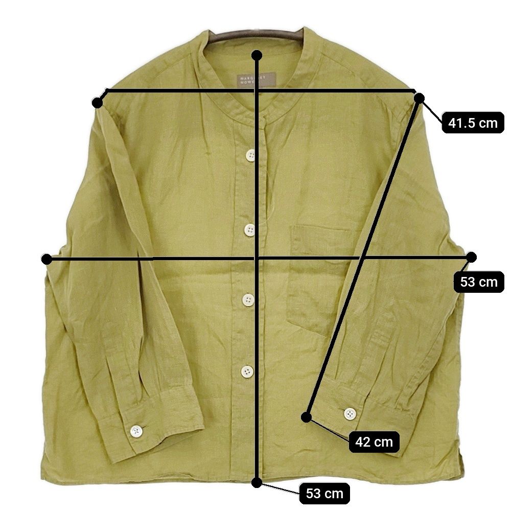 MARGARET HOWELL 578-2153013 SHIRTING LINEN リネン 長袖シャツ