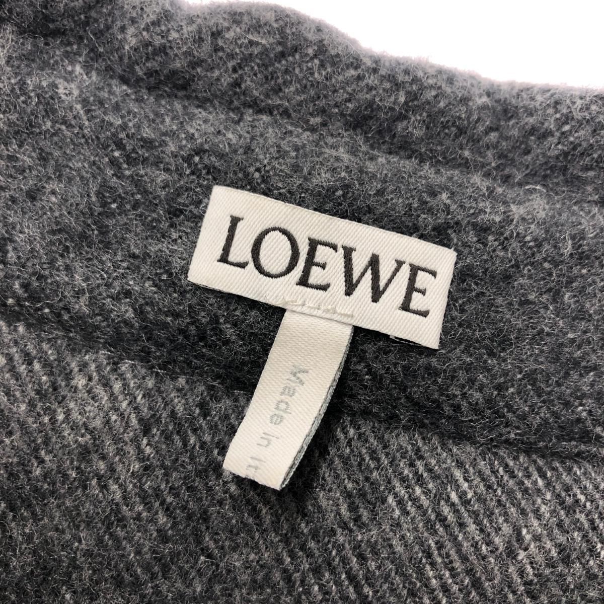 LOEWE ロエベ アナグラムレザーパッチシャツ サイズ:39 フリンジ 
