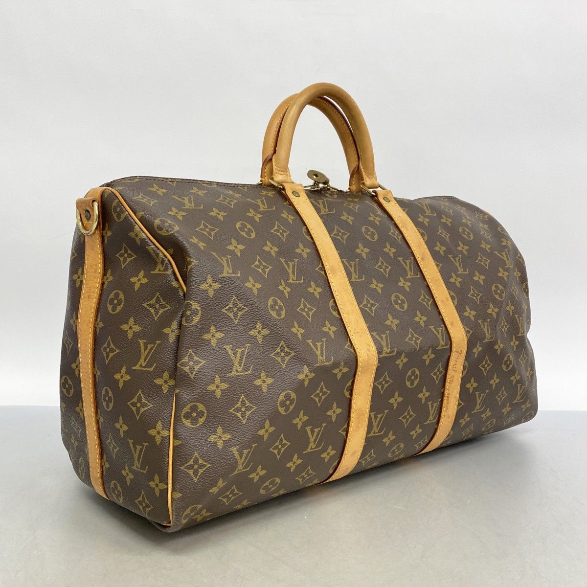 5md4247-h ルイヴィトン ボストンバッグ モノグラム キーポルバンドリエール50 M41416 ブラウン メンズ レディース ユニセックス