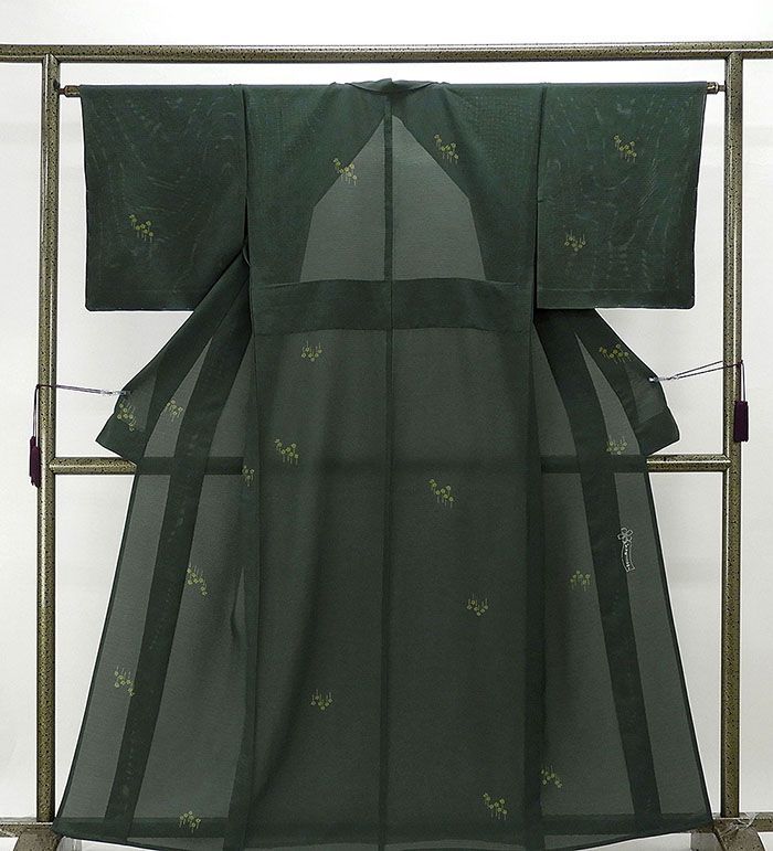 夏物 小紋 未着用超美品 正絹 辻村寿三郎 ジュサブロー 身丈