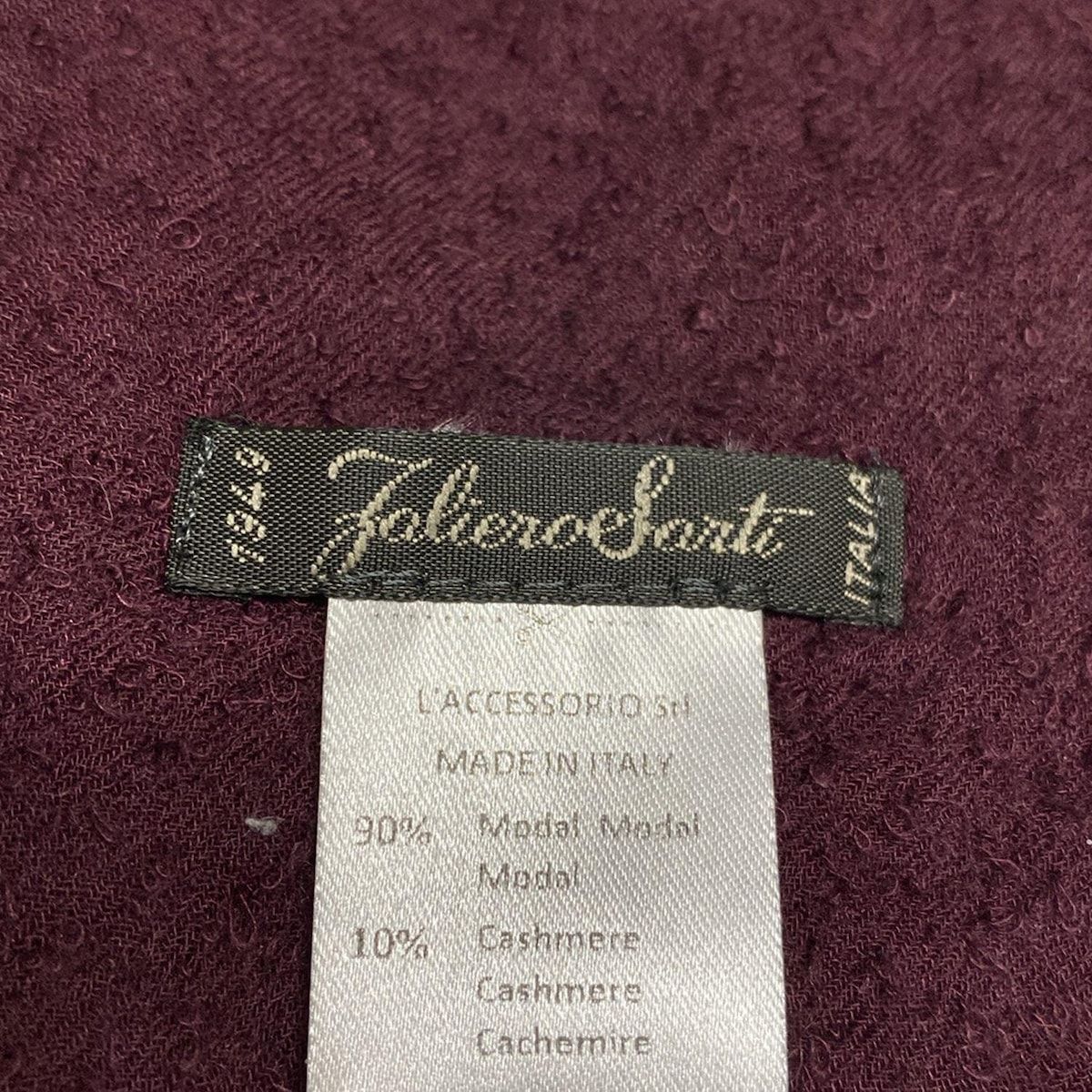 Falierosarti ファリエロサルティ ストール ショール - ボルドー カシミヤ