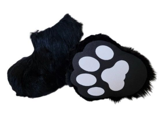 着ぐるみ ケモノ足 猫の足 ブラック フリーサイズ ケモノ脚 ファースーツ ケモノ fursuit ぬいぐるみ コスプレ コスチューム kigurumi