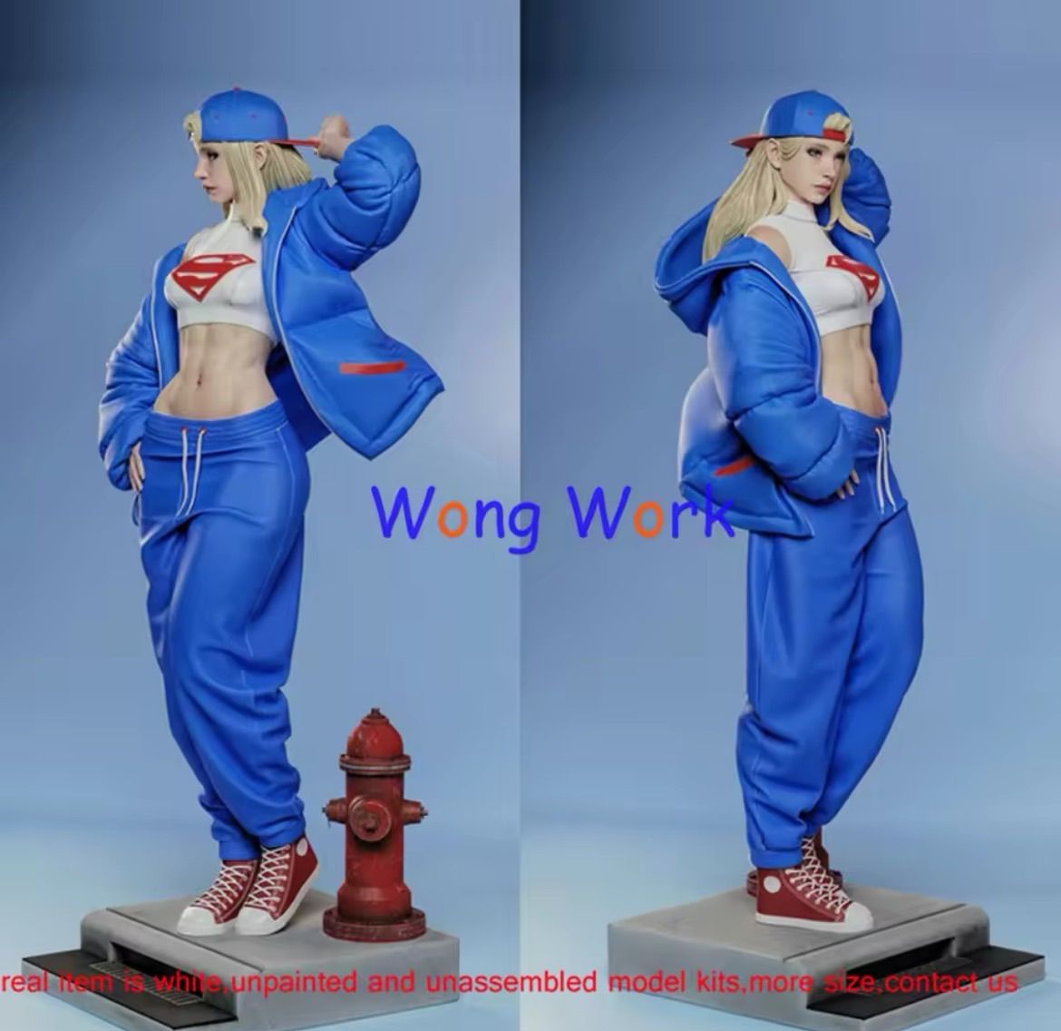 ガレージキット 未塗装フィギュア 1/8 スーパーガール 24cm