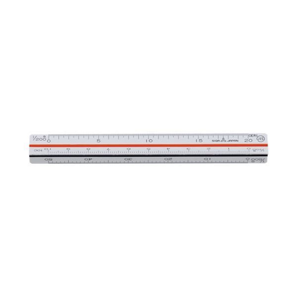 (まとめ）内田洋行 三角スケール ポケット用10cm 1-882-0005【×5