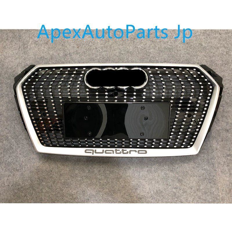 アウディA4 改造用グリル 2017-2019年モデル A4 B9 スターアイグリル フロントフェイス ラジエーターカバー エンブレム付き