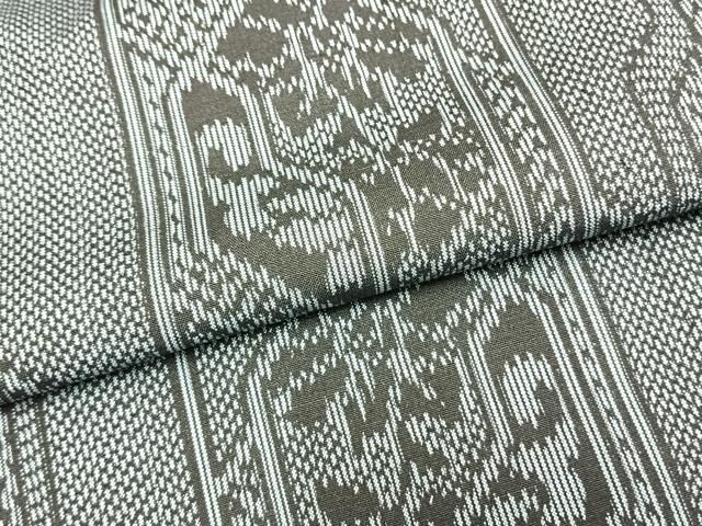 平和屋着物▽上質な紬 単衣 亀甲文様 正絹 逸品 未使用 AAAW1746fy