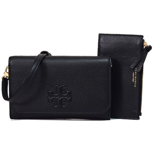 トリーバーチ バッグ TORY BURCH レザー フラット ウォレット 2way