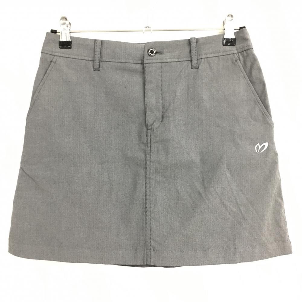 【新品同様】超美品　マスターバニー　濃いグレー　スカート 1 ロゴテープ ☆SALE25％OFF☆【美品】マスターバニー スカート グレー ヘリンボーン