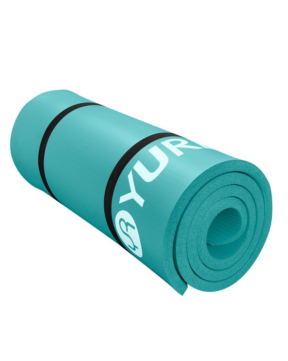 YUREN ヨガマット 厚め 20mm トレーニングマット エクササイズマット ストレッチマット 筋トレマット 防音マット キャリーストラップ付 195x61CM