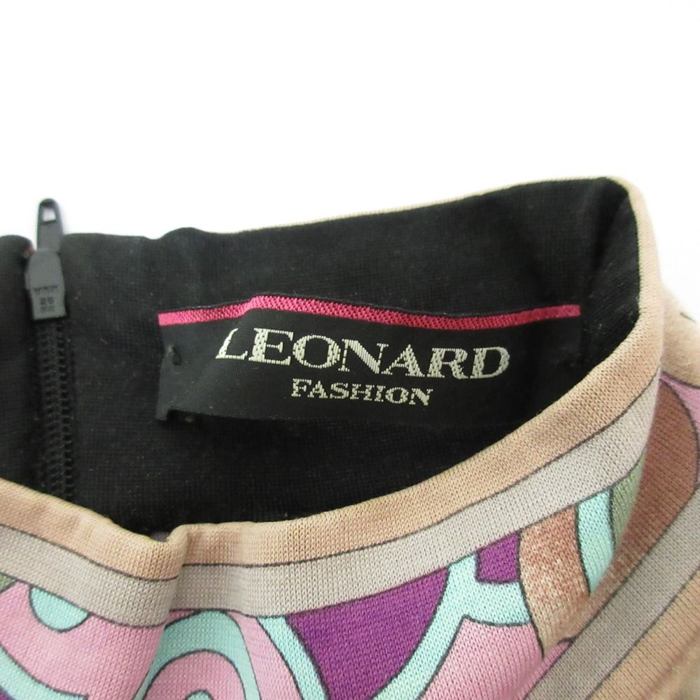 良品 LEONARD レオナール フラワープリント ハイネック ウール