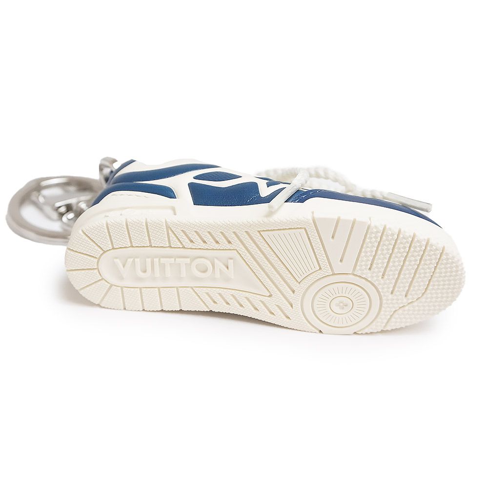Louis Vuitton ホワイトレザーキーホルダー ルイ ヴィトン キーホルダー LV トレイナー スニーカー 靴