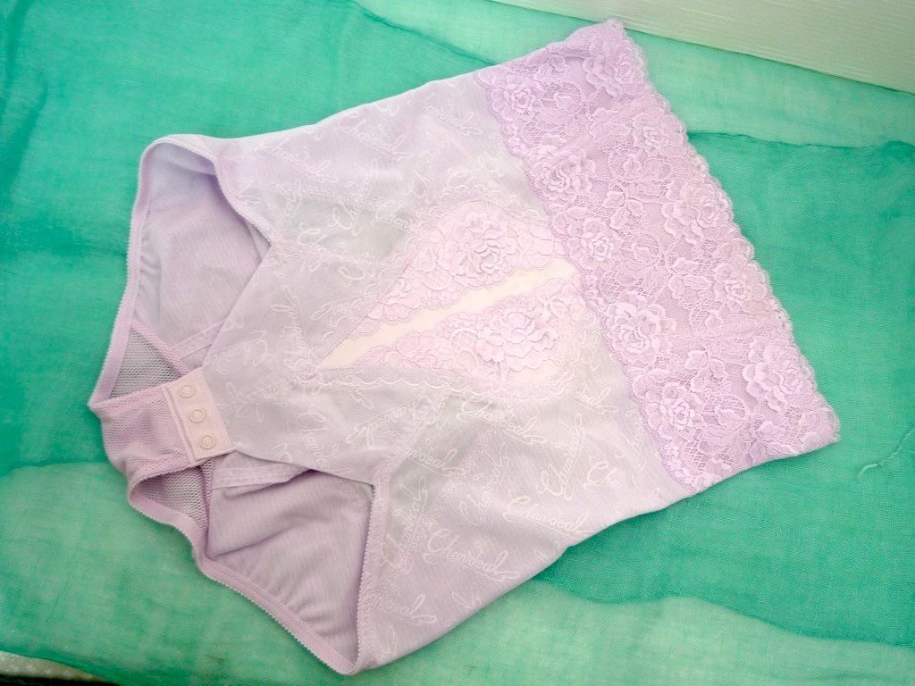 参考41800円 最 補正下着 シャンデール シャルム ハイウエストガードル Size90 ピオニーパープル 豪華ストレッチレース HIP UP _HA4