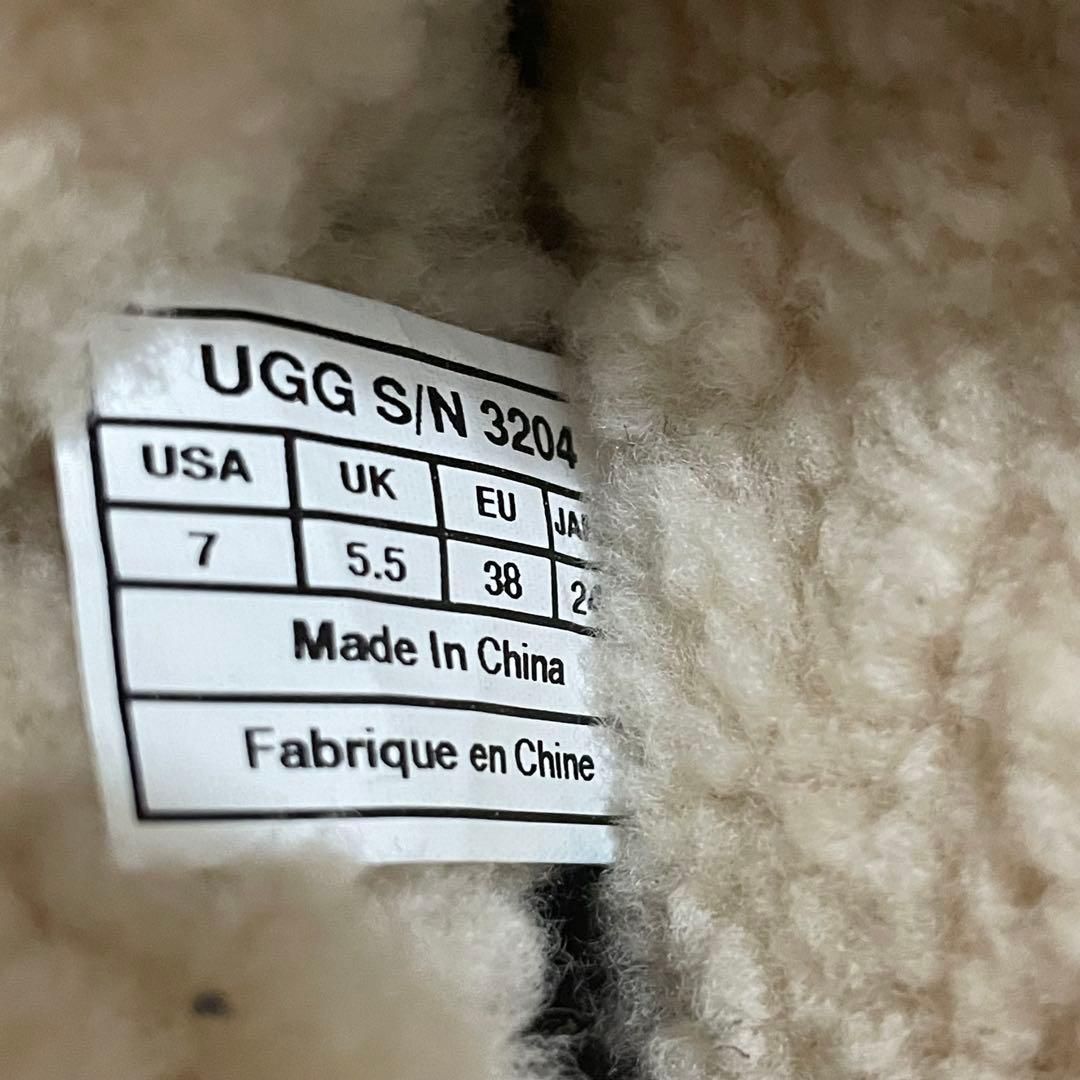 24.0cm UGG LYNNEA ムートンブーツ グレー ヒールブーツ NICORILABO_COM