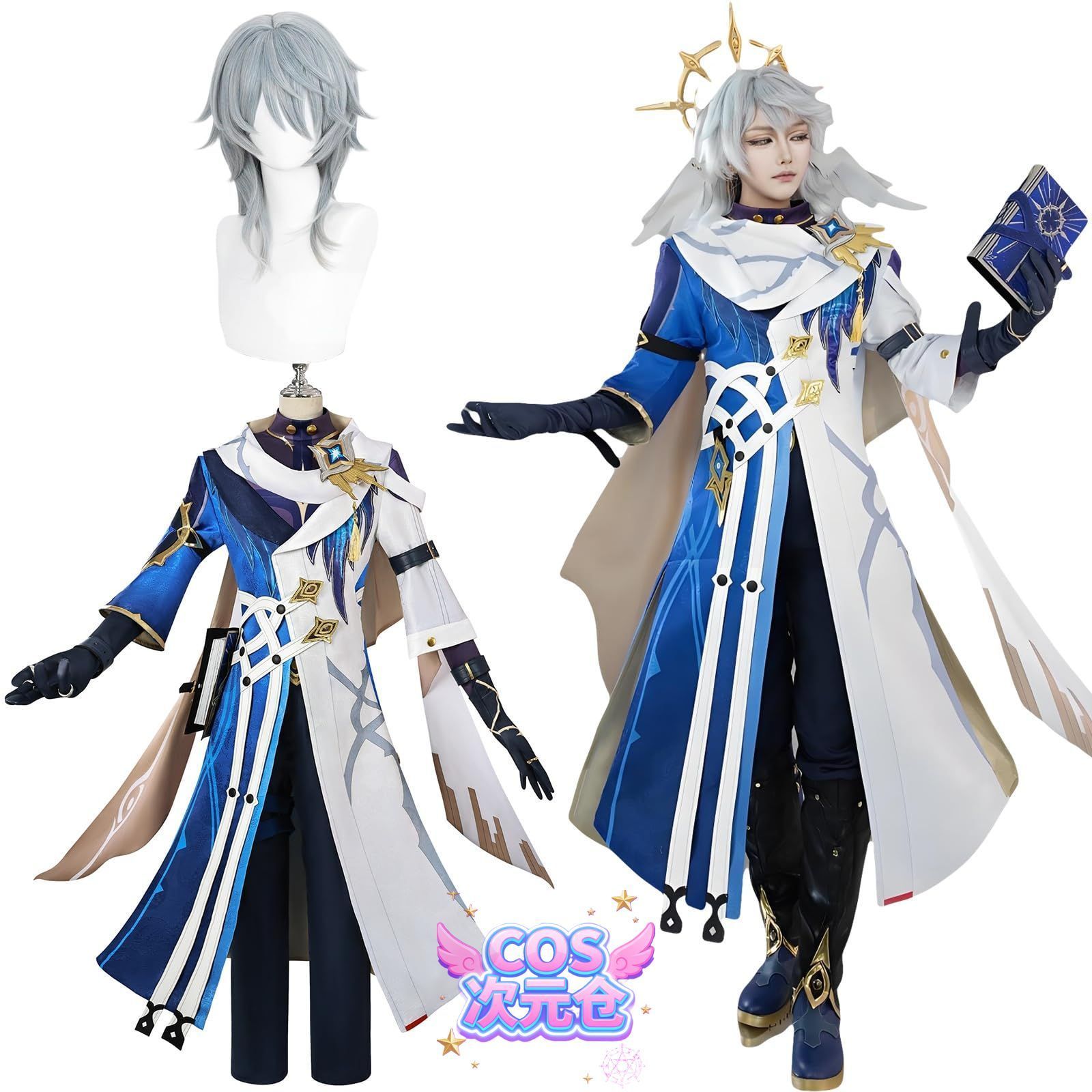 サンデー ウィッグ付き 神併 崩壊スターレイル コスプレ ウィッグ付き ホタル 開拓者 ロビン 花火 ブラックスワン ゲーム コスプレ衣装 イベント 大人用 仮