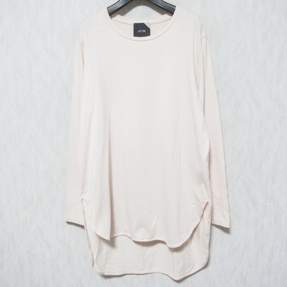 美品 ATON エイトン UVIN 60/2 LONG SLEEVE ROUND-HEM Tシャツ