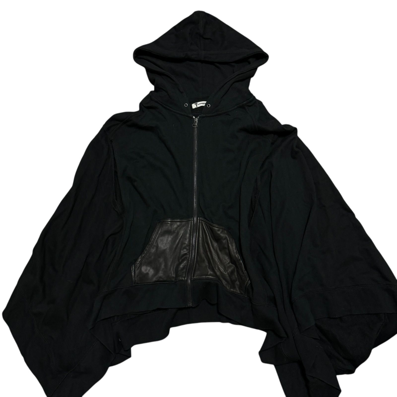 Z944 ALEXANDER WANG アレキサンダーワン フード付きポンチョ ブラック 