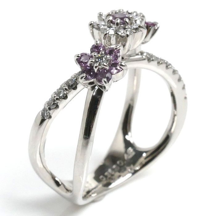 Sirena Azzurro セイレーンアズーロ K18WG ホワイトゴールド フラワー  