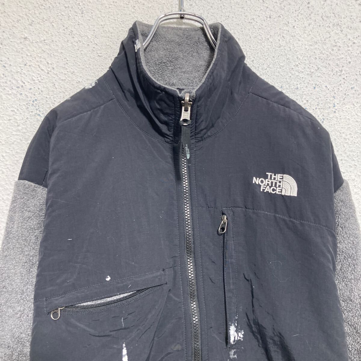 The north face フリース ジャケット ザノースフェイス S グレー ブラック アウトドア マウンテン 古着卸 アメリカ仕入 a609-6952