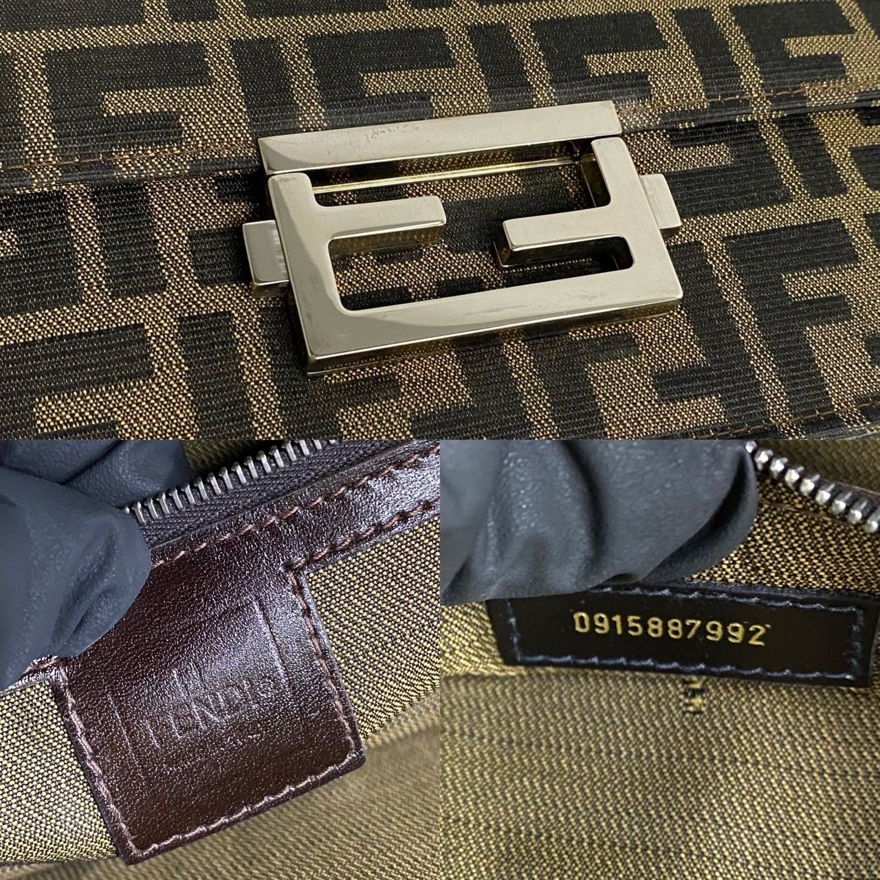 極 美品 FENDI フェンディ ヴィンテージ ズッカ FF ロゴ 総柄