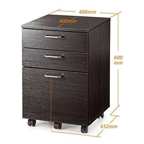 サンワダイレクト デスクワゴン 木製 キャスター付き 3段 A4対応 幅40×奥行43.2×高さ60cm チェスト キャビネット ブラウン 100-SNW017BR MARWIL-DEMENAGEMENTS_CH