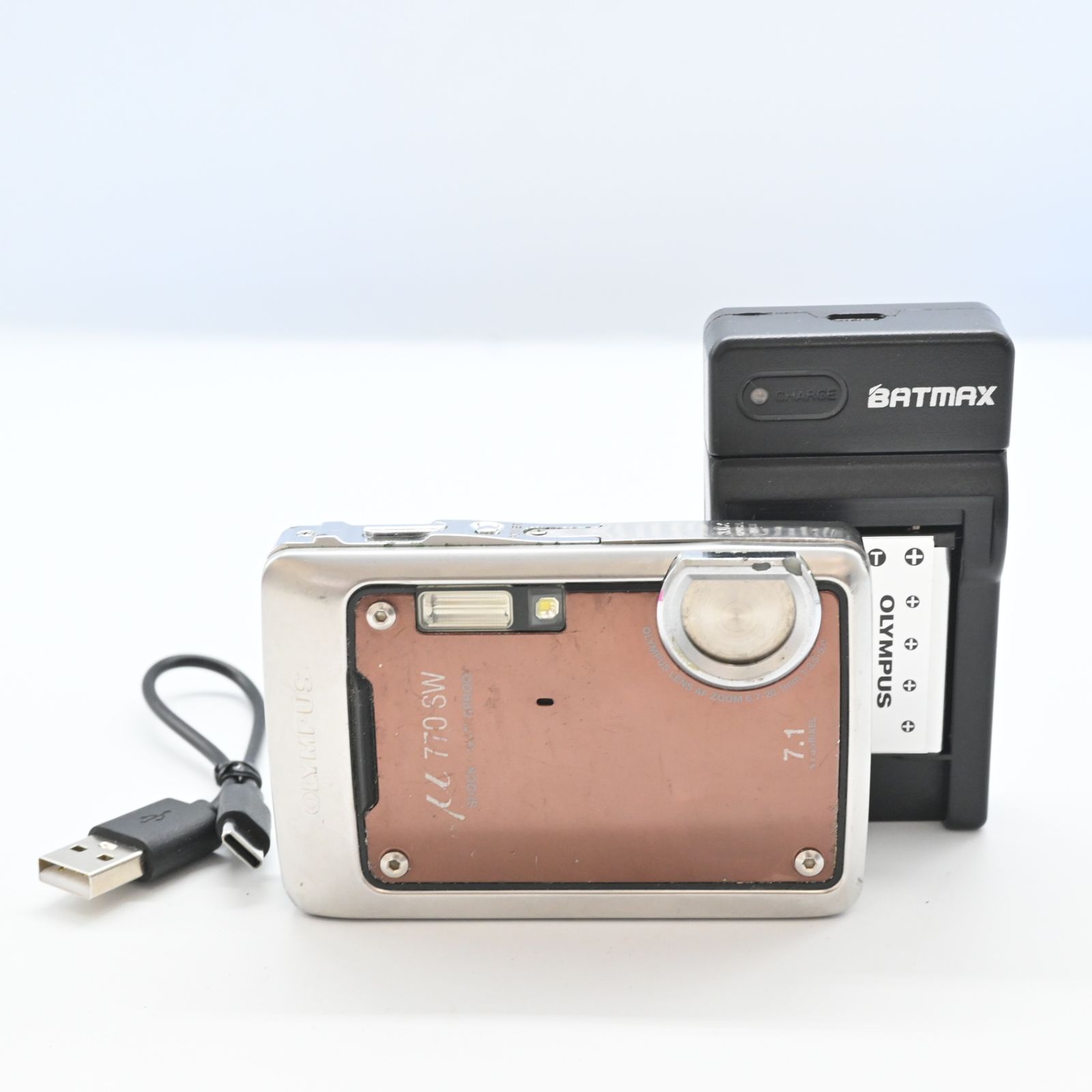 並品】OLYMPUS 防水デジタルカメラ μ770SW (ミュー) モカブラウン