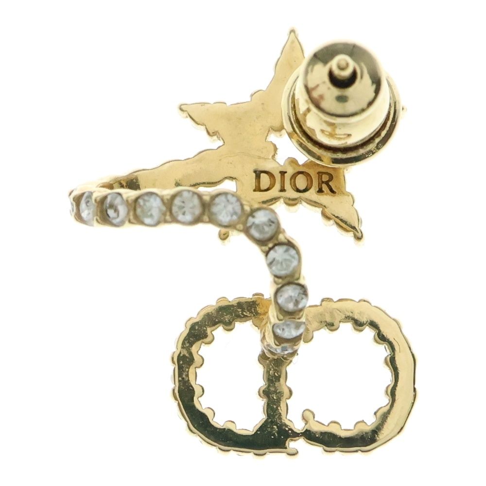 DIOR ディオール Clair D Lune ラインストーン スター ピアス レディース ゴールド 片耳欠損
