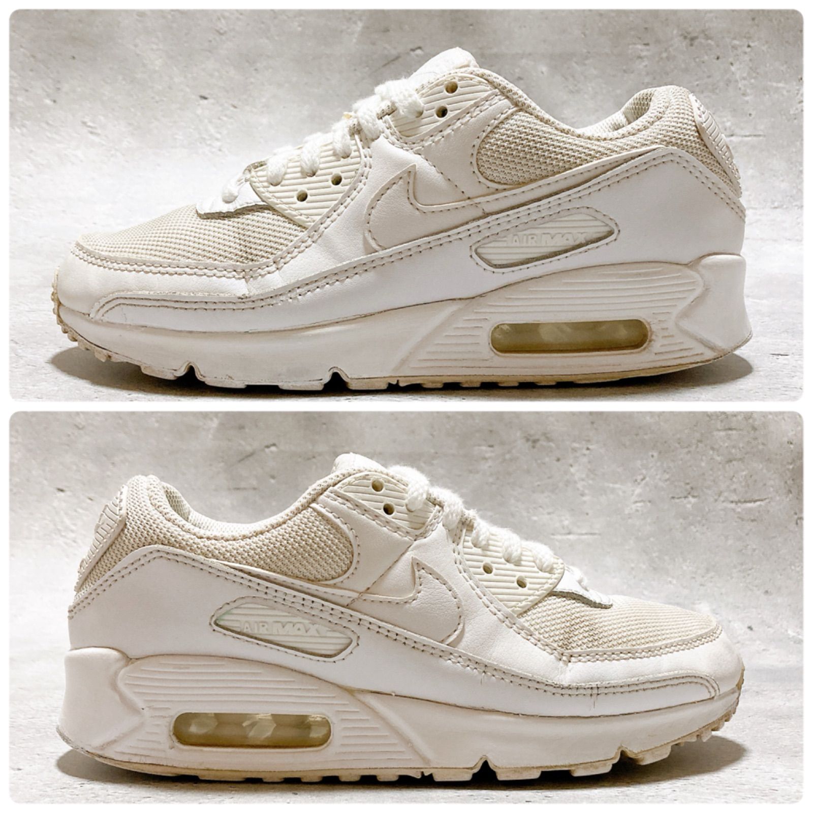 NIKE AIR MAX 90 TRIPLE WHITE エアマックス90 23cm - メルカリ