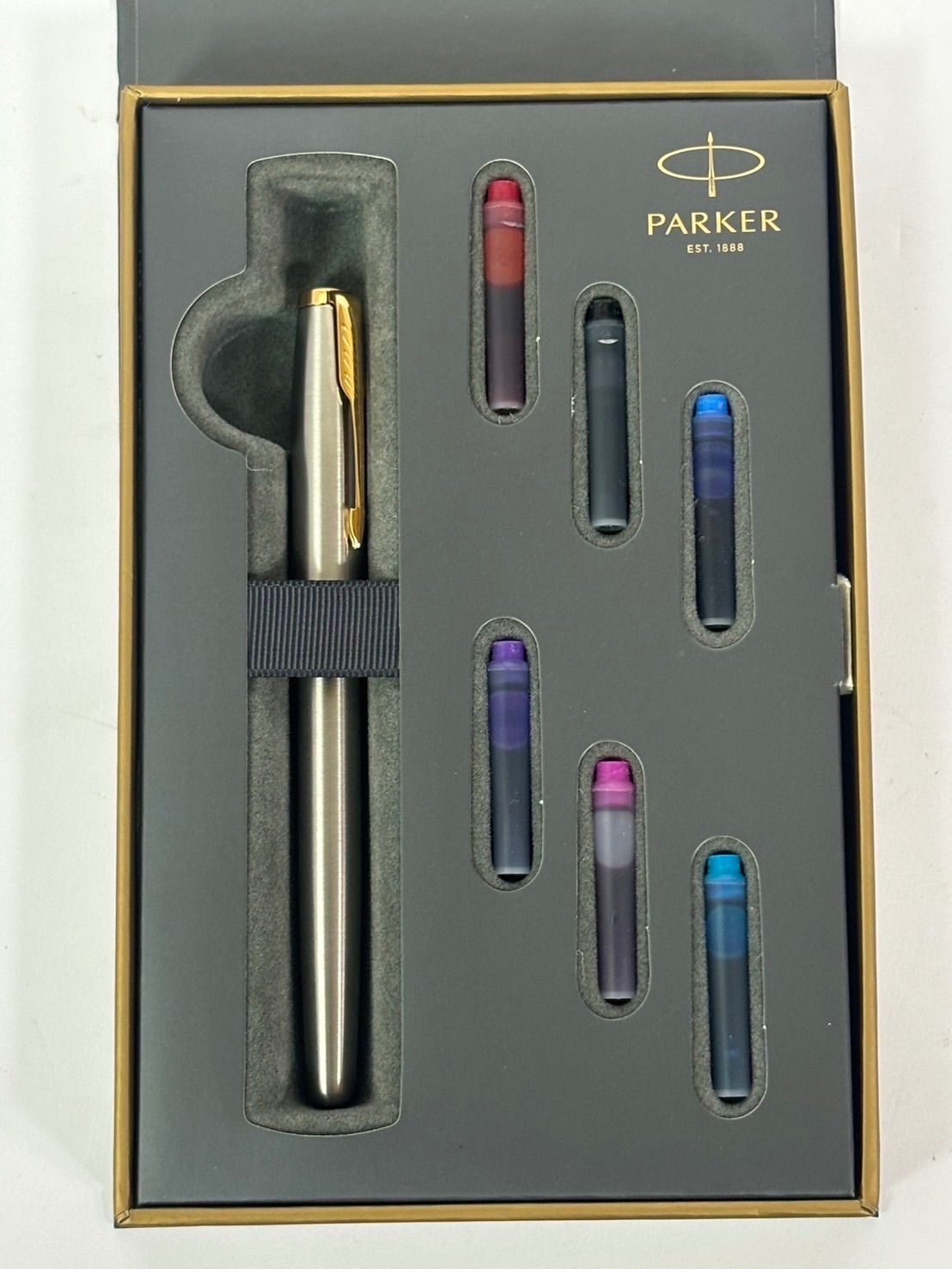 PARKER パーカー The British Collection ブリティッシュコレクション 万年筆 シルバー×ゴールド インク SA