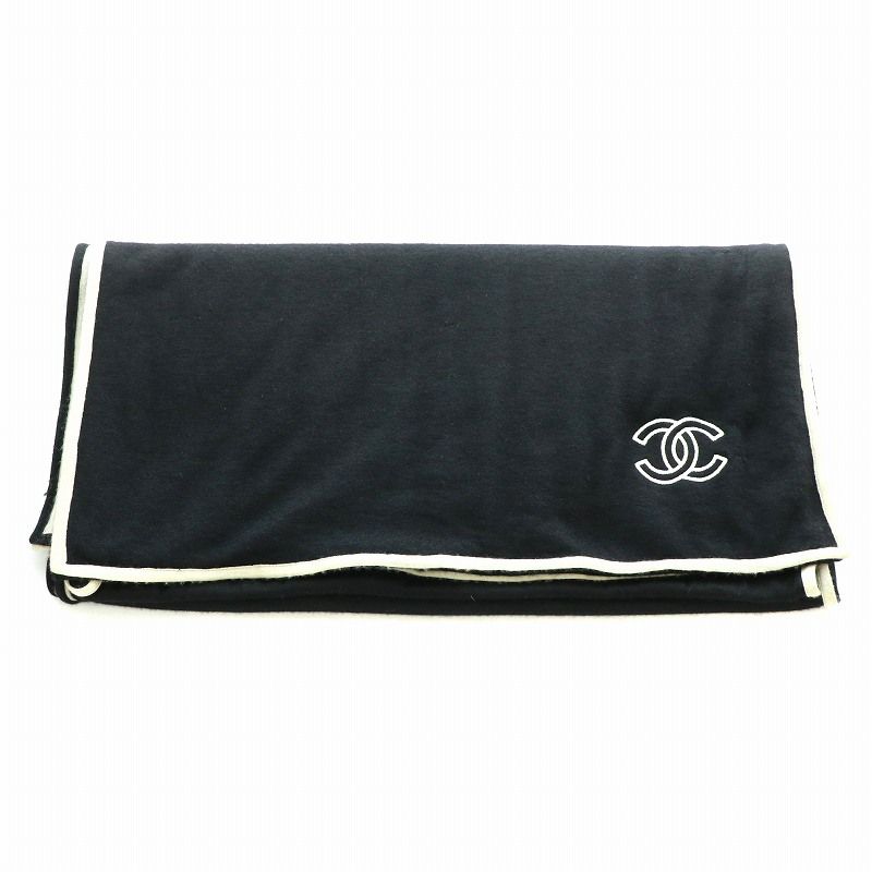 シャネル CHANEL ココマーク マフラー ストール バイカラー ニット