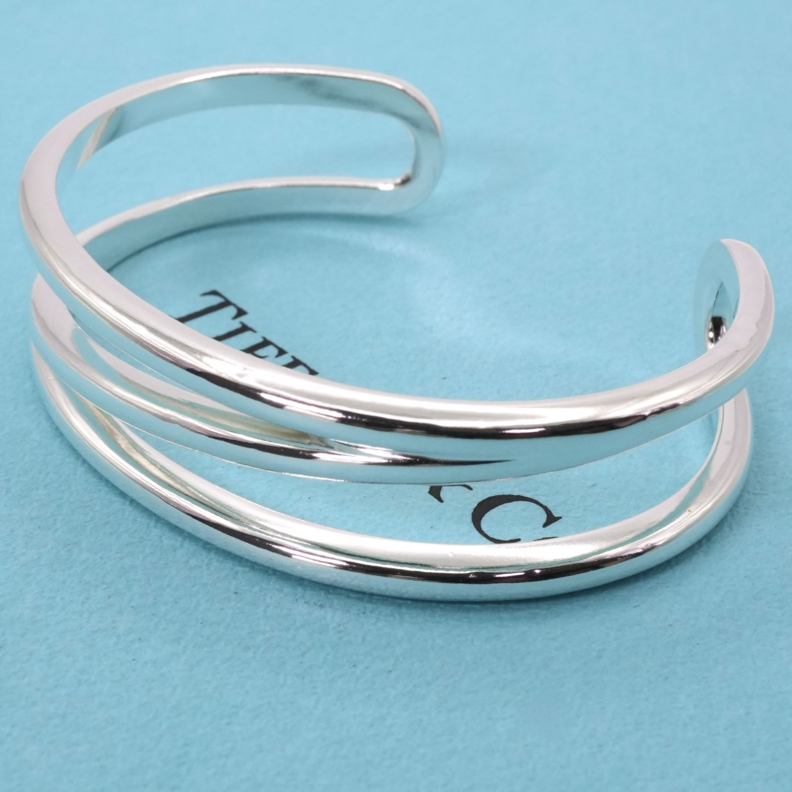 美品 VINTAGE TIFFANY ティファニー ダイアゴナル バングル ティファニー TIFFANY ダイアゴナル バングル SV925