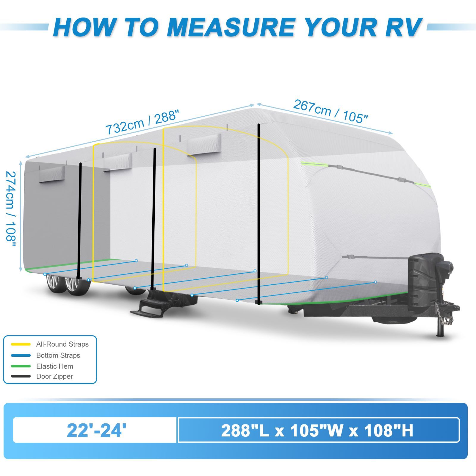 防水RVカバー RVトラベルトレーラーカバー
