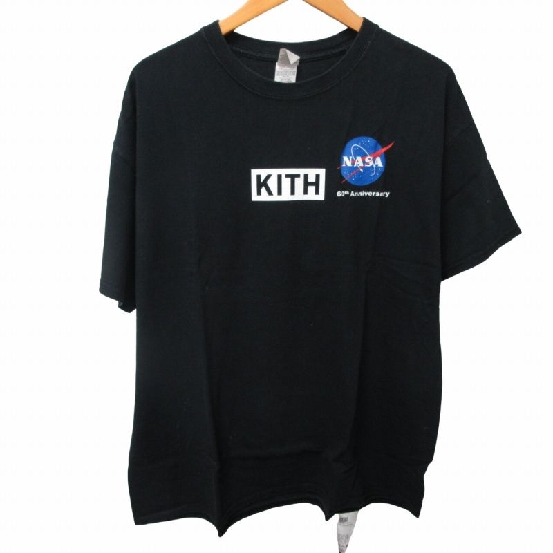 キスニューヨークシティ KITH NYC タグ付き ゲリラヴィンテージシリーズ NASA 60th Anniversary GILDAN Tシャツ  カットソー ボックスロゴ 半袖 黒 ブラック Fサイズ XLサイズ 0429 - メルカリ