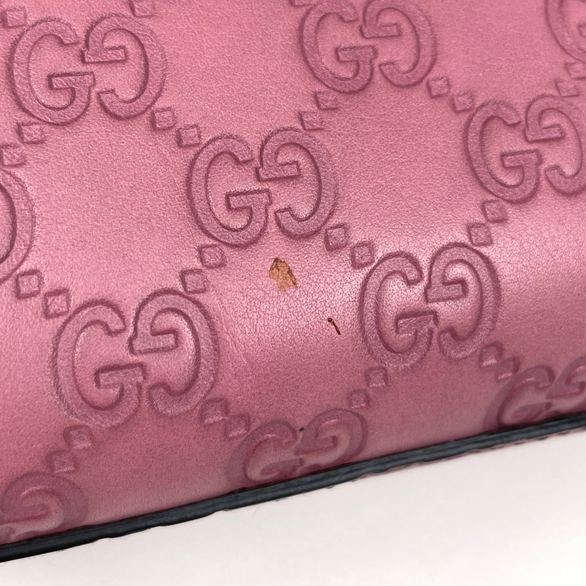 グッチ GUCCI エミリー チェーン ショルダーバッグ グッチシマ ホースビット ショルダーバッグ レザー ピンク 295402 レディース 【中古】