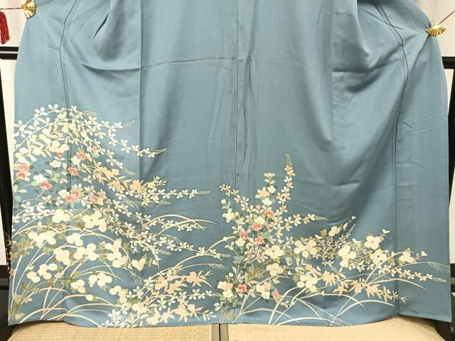 平和屋着物○十日町 名門 滝泰謹製 訪問着 辻が花 絞り 正絹 逸品