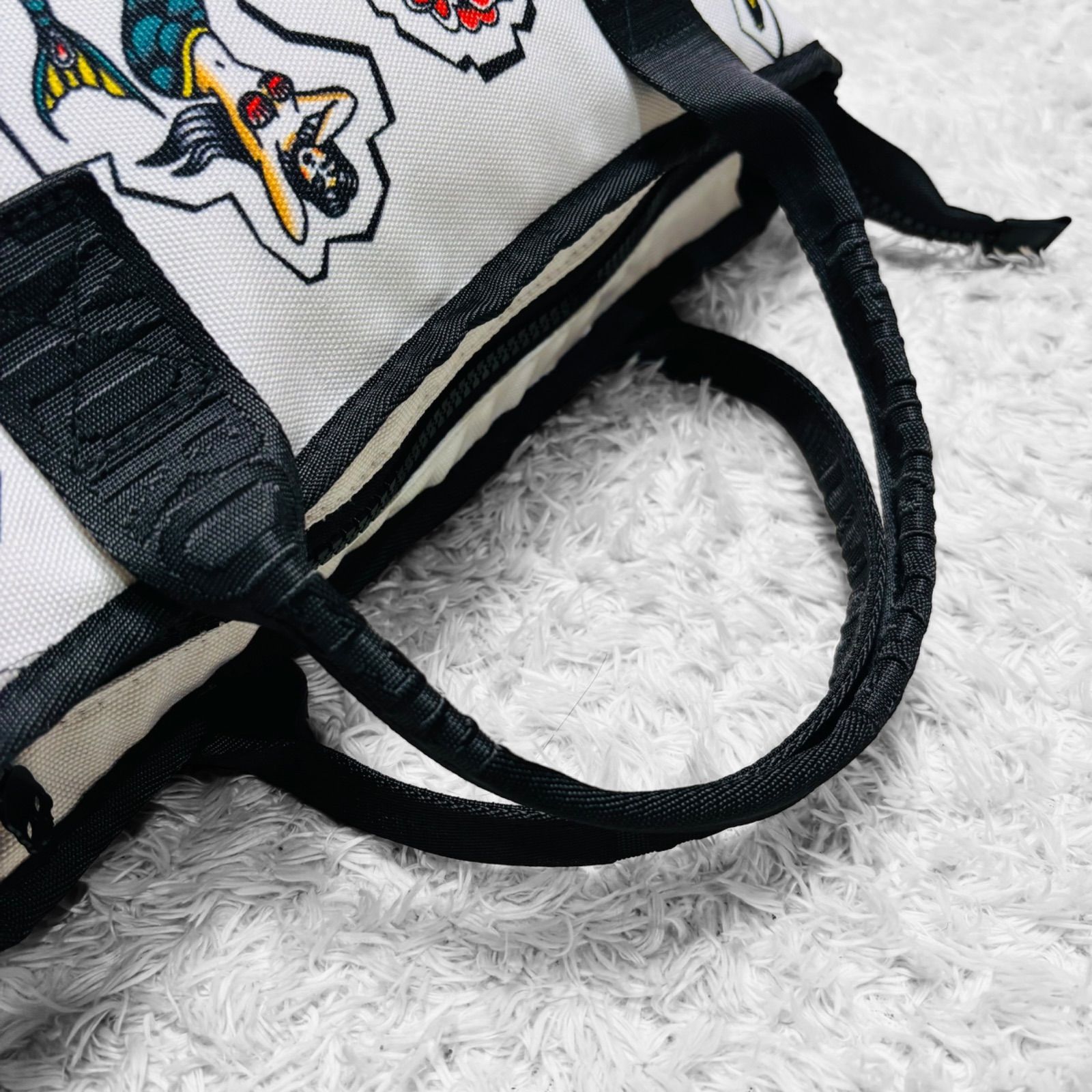 美品 ハイドロゲン HYDROGEN ハンドバッグ WHITE TATTOO TOTE BAG ロゴ