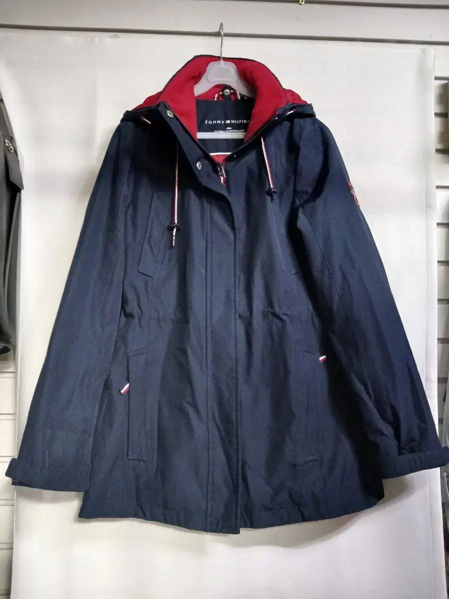 トミーヒルフィガー ネイビー フード コート