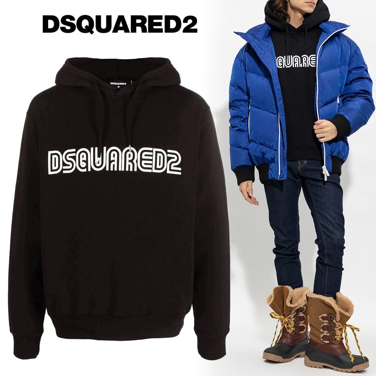DSQUARED2 ディースクエアード S71GU0550 S25030 ブラック ロゴ 