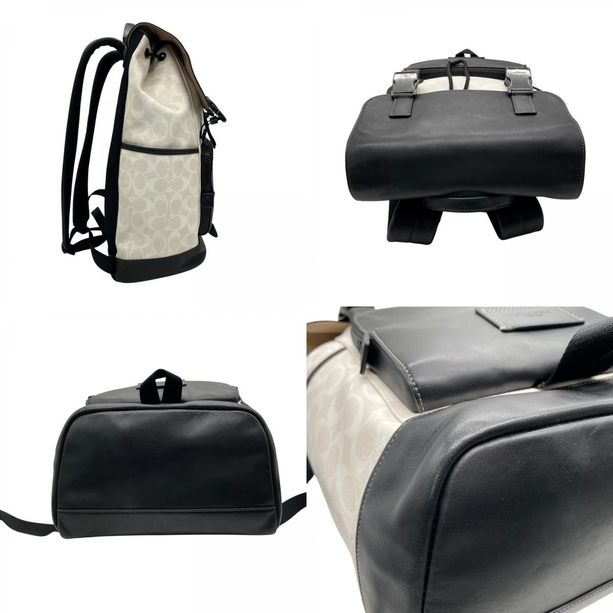 極美品 COACH バックパック トラックバッグ シグネチャー レザー PVC 極美品 COACH バックパック トラックバッグ シグネチャー レザー PVC