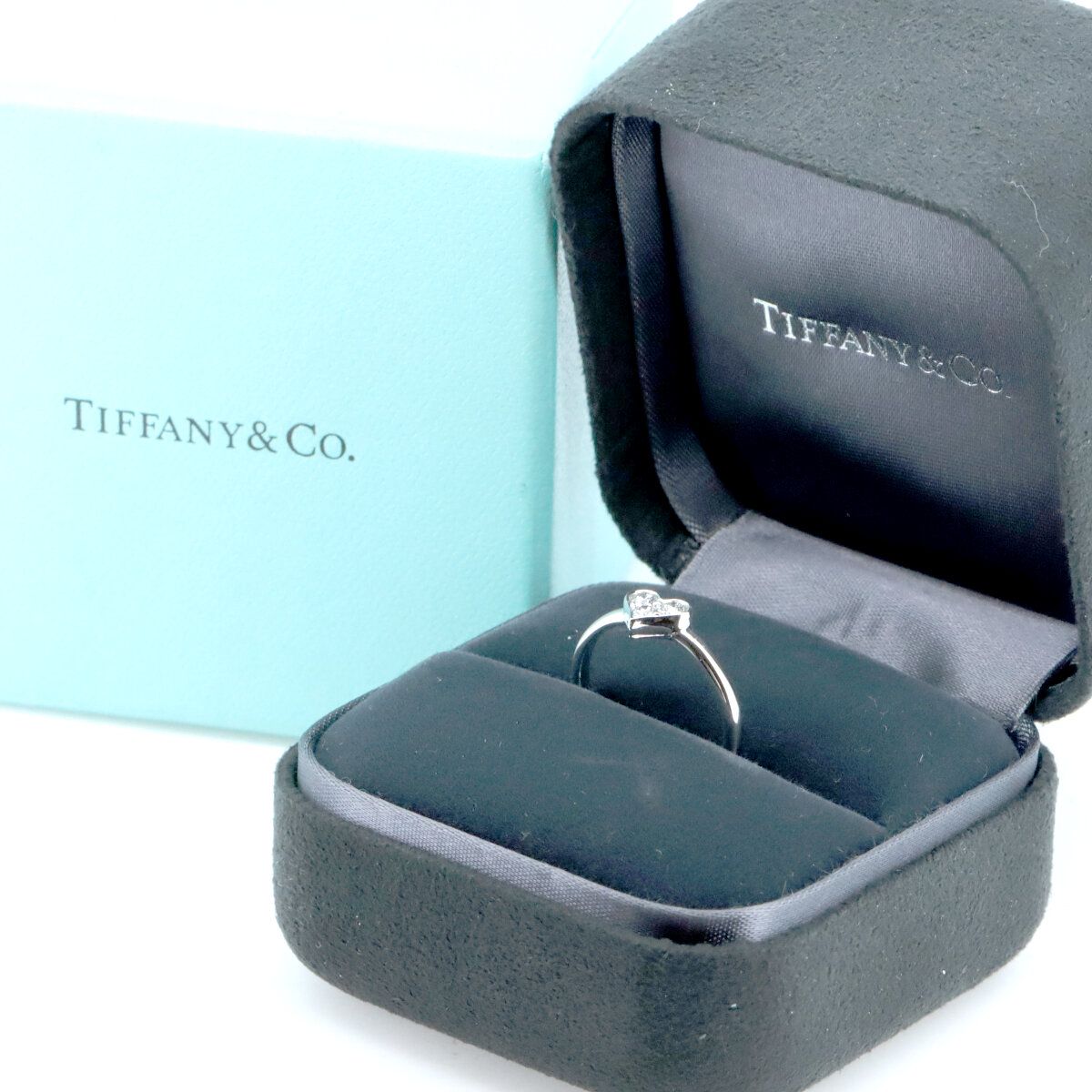 新品仕上】ティファニーセンチメンタルハートリングPt950 11.5号